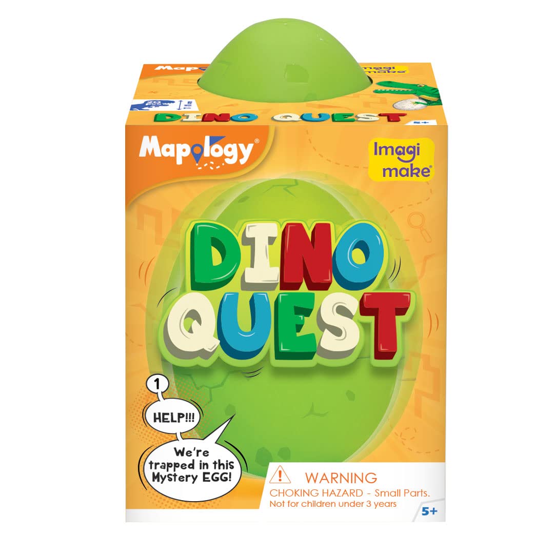 Imagimake Mapology Dino Quest - Tyrannosaurus Rex, Mosasaurus and Ankylosaurus