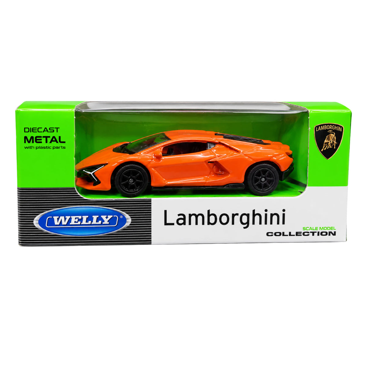 Welly 1:64 Lamborghini Revuelto diecast model car in Orange - Toy Marche