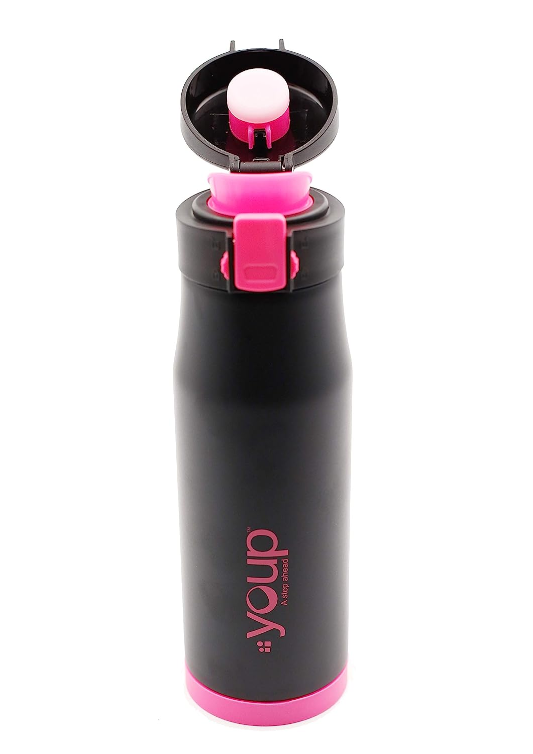 Youp Blacky Thermo Steel Bottle 600 ml - Pink