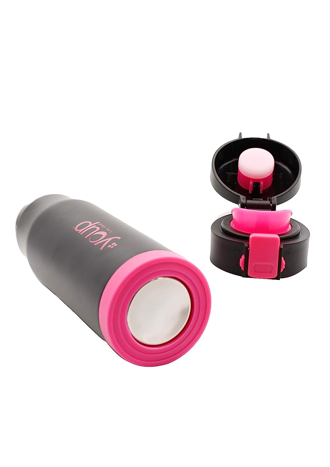 Youp Blacky Thermo Steel Bottle 600 ml - Pink
