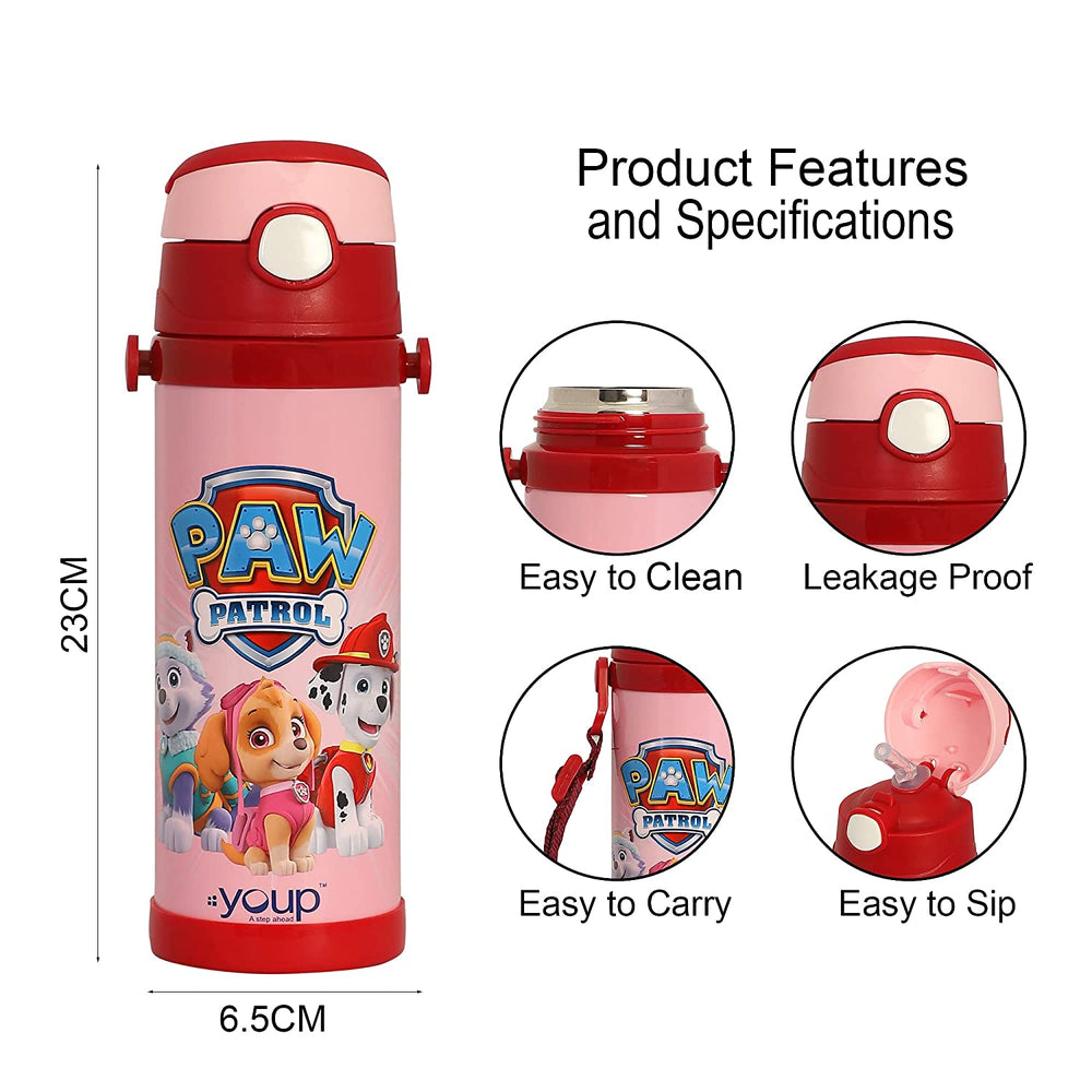 Youp Paw Patrol Insulated Double Wall Sipper Bottle Scooby 500 ml - Pink