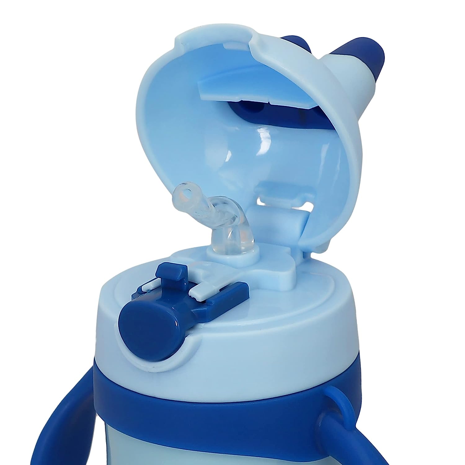 Youp Wiggly Thermo Steel Bottle 350ml - Aeroplane Print - Blue