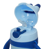 Youp Wiggly Thermo Steel Bottle 350ml - Aeroplane Print - Blue