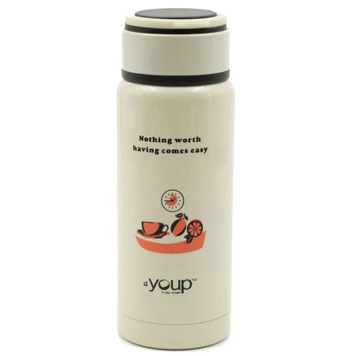 Youp Thermosteel insulated soft yellow color kids water bottle - 260 ml