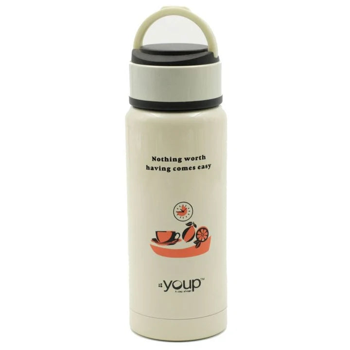 Youp Thermosteel insulated soft yellow color kids water bottle - 260 ml