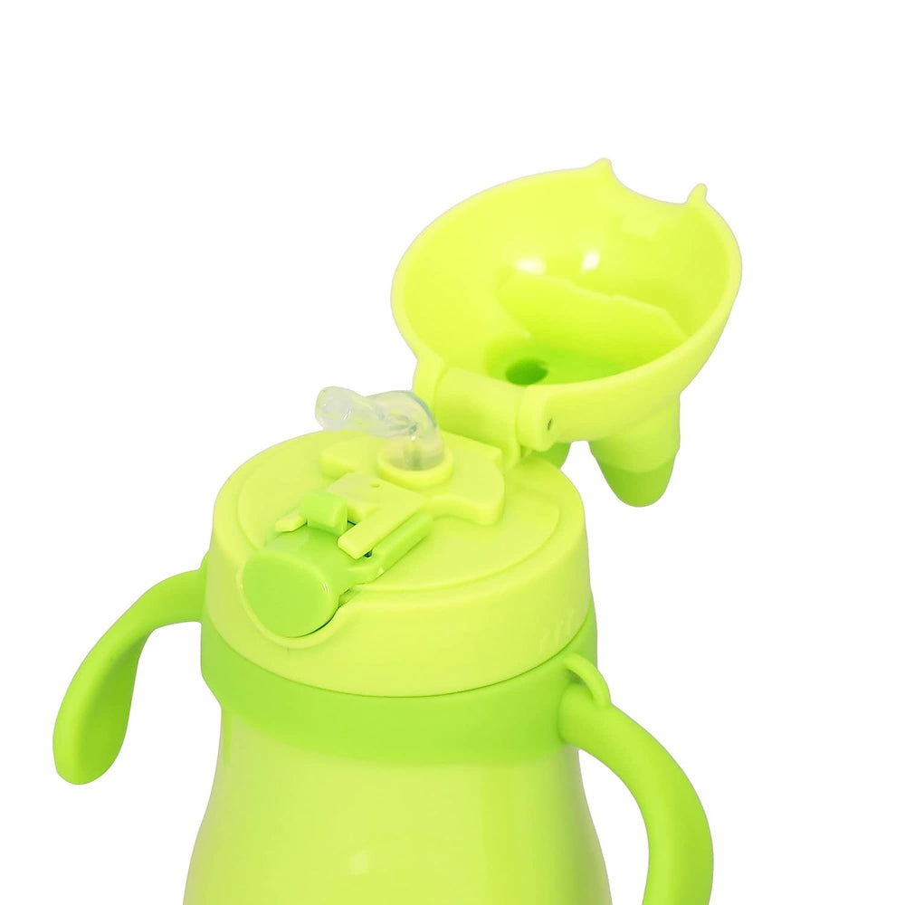 Youp Wiggly Thermo Steel Bottle 350ml - Tiger Print - Green