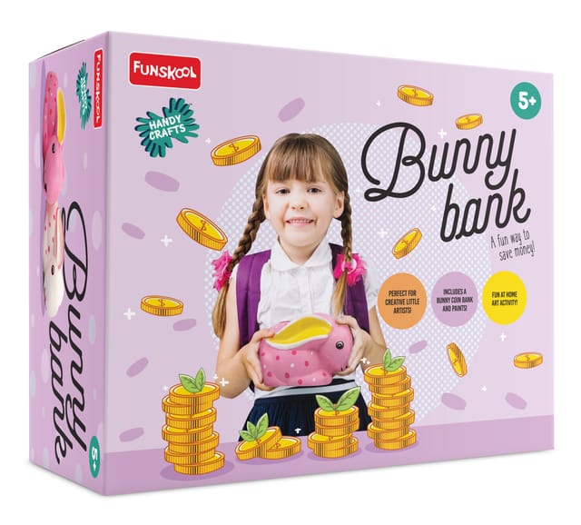 Funskool Handycrafts Bunny Bank - DIY Paint and Use Coin Bank