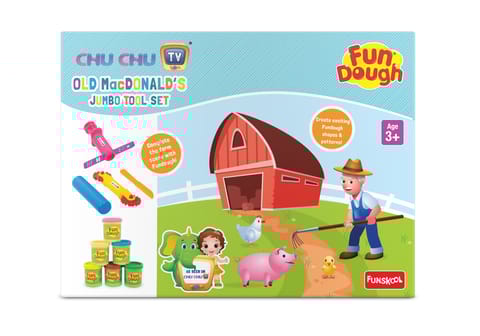 Fundough - Chu Chu TV Old McDonald's Jumbo Tool Set