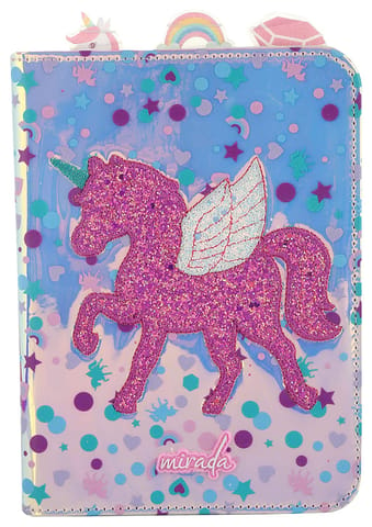 Mirada Purple Holographic Notebook Unicorn