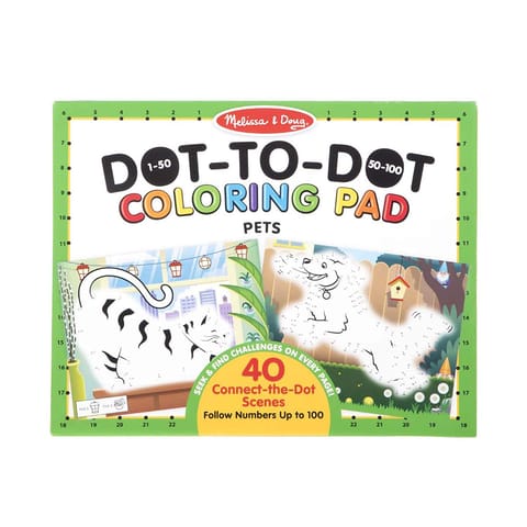 Melissa & Doug 123 Dot-To-Dot Coloring Pads - Pets
