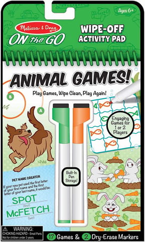 Melissa & Doug Wipe Off Activity Pad Animals