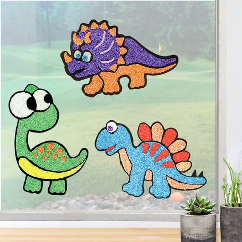 WINDOW ART DINO PALS