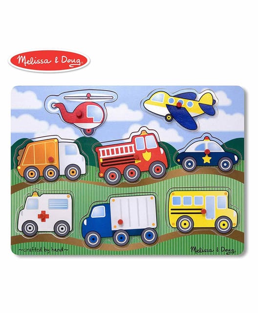 Melissa & Doug Vehicles Peg Puzzles