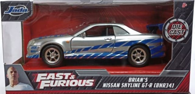 Jada Fast and Furious Die Cast Nissan Skyline GTR BNR34