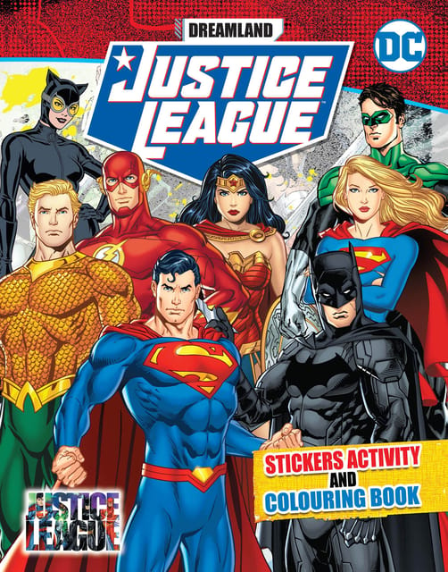 Justice League Stickers Activity and Colouring Book