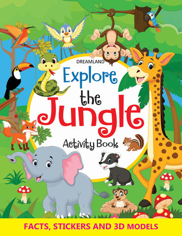 Dreamland Explore the Jungle Activity Book with Stickers and 3D Models