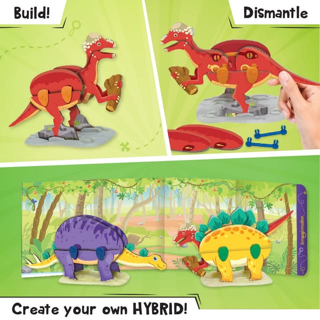 Imagimake Mapology Dino Quest Stegosaurus, Triceratops