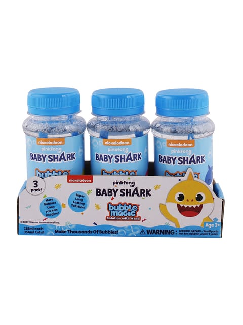 Bubble Magic 3 Pack 118 ML Solution with Wand Baby Shark