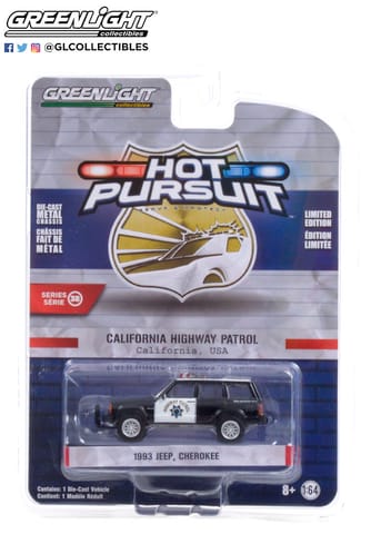 Greenlight Diecast Hot Pursuit 1993 Jeep Cherokee