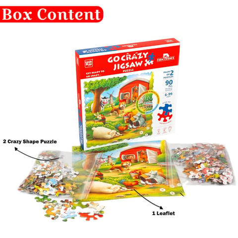 Unik Play Go Crazy Jigsaw Farm Friends