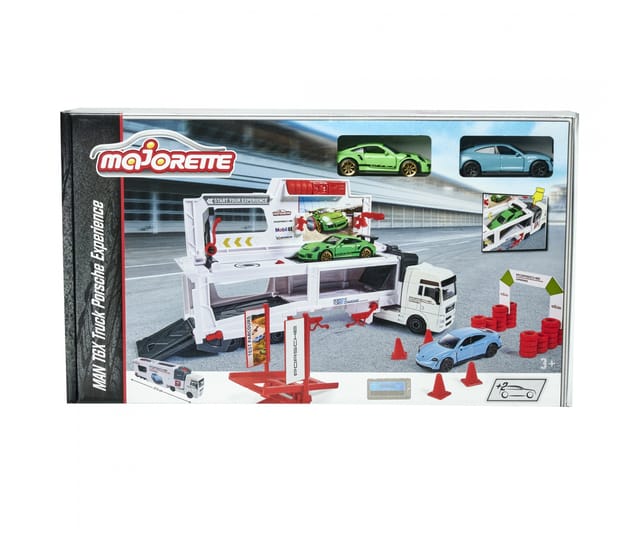 Majorette MAN TGX Truck Porsche Experience+ 2 cars