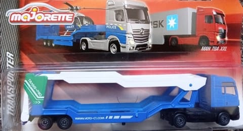 Majorette Die Cast Transporter MAN TGA XXL Blue-(Blister Broken)