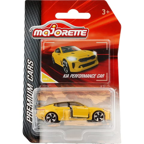 Majorette Die Cast Premium Cars Kia Performance Car Yellow