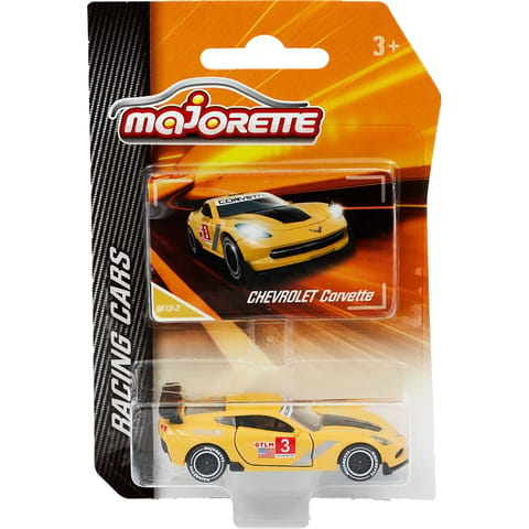 Majorette Die Cast Racing Cars Chevrolet Corvette Yellow