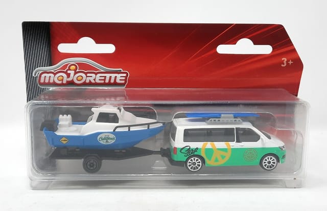 Majorette Volkswagen Van with Boat Trailer