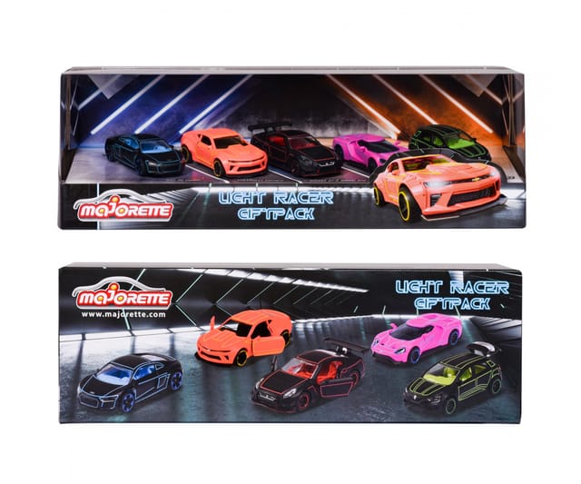 Majorette Die Cast Light Racer 5 Car Gift Pack