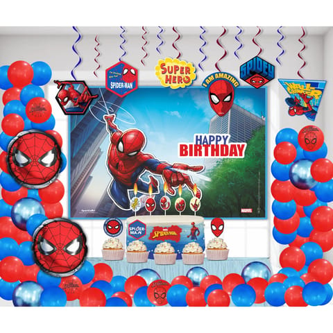 Sparkloon Spiderman Party Decorations Box Pack Of 126