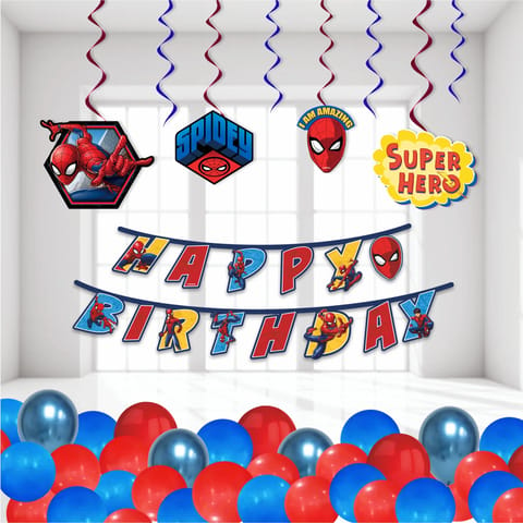 Sparkloon Spiderman Party Decorations Box Pack Of 33