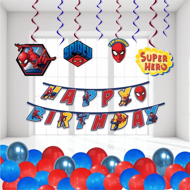 Sparkloon Spiderman Party Decorations Box Pack Of 33