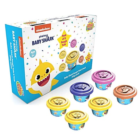 Winmagic Dough Magic – Baby Shark Dough Tubs 6 Pack (50g each)