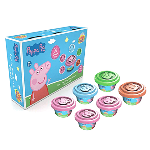 Winmagic Dough Magic – Peppa Pig Dough Tubs 6 Pack (50g each)