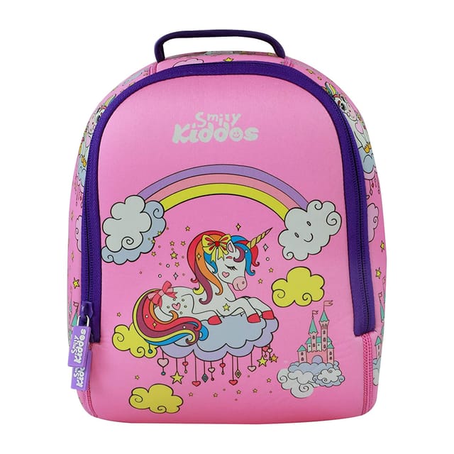 Smily Kiddos Preschool Backpack Butterfly Theme Light Pink