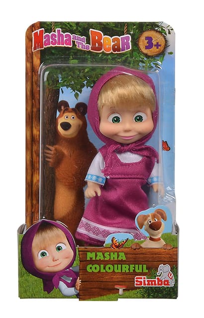 Simba Masha And The Bear Colourful Masha Doll - Pink