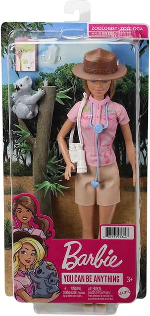 Barbie Zoologist Doll With Stethoscope, Binoculars, Clipboard & More