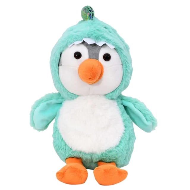 Mirada Turquoise Dinosaur Cute Plush Hoodie Penguin