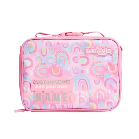Smiggle Bright Side Square Id Attachable Lunch Box - Pink