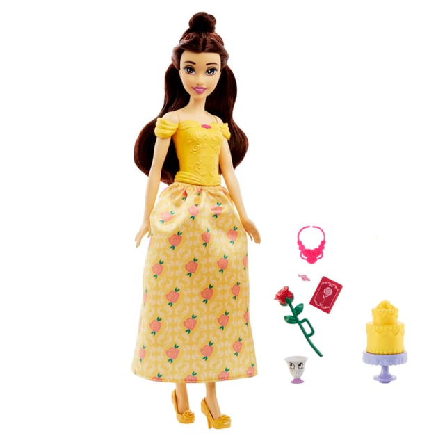 Disney Princess Belle Fashion Doll, Friend and Accessories
