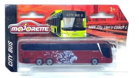 Majorette Diecast City Bus - Man City Lions Coach L