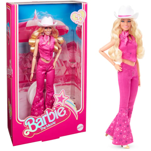 Barbie the Movie Collectible Doll, Margot Robbie As Barbie In Pink Western Outfit