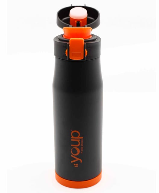 Youp Blacky Thermo Steel Bottle 600 ml - Orange