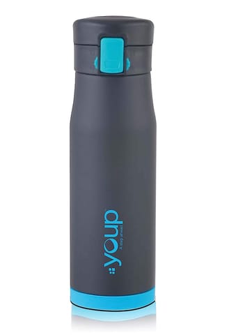 Youp Blacky Thermo Steel Bottle 600 ml - Blue
