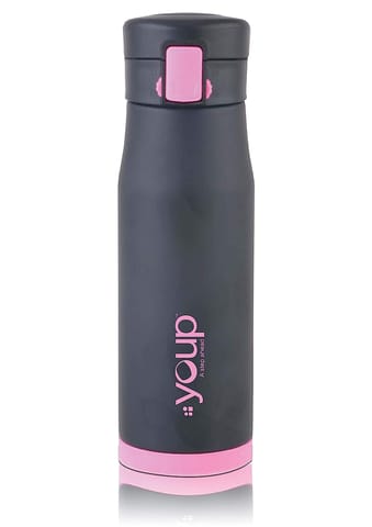 Youp Blacky Thermo Steel Bottle 600 ml - Pink