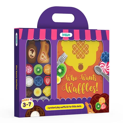 Love Dabble Who Wants Waffles - Pretend Play Waffle Kit For Little Chefs