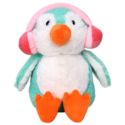 Mirada Turquoise Cute Plush Penguin Coin Bank Stuffed Soft Toy - 25 Cm