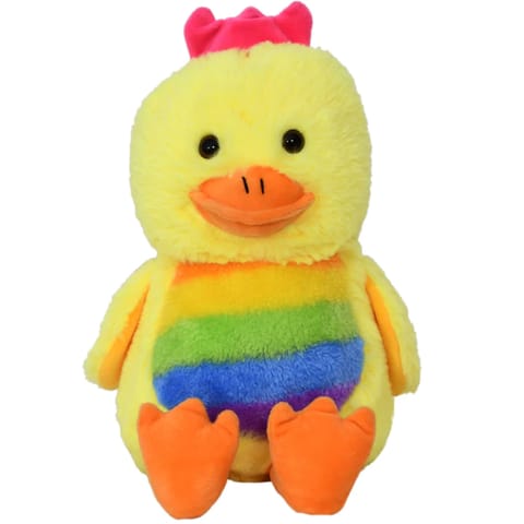 Mirada Yellow Cute Plush Duck Coin Bank Stuffed Soft Toy - 25 Cm