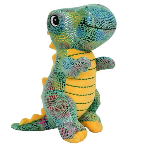 Mirada Super Soft Plush Stuffed Standing Green Foiled Dinosaur Soft Toy - 25cm